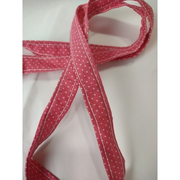 Handmade New Quilted Square Pink Creme Hearts Paper Doll Book Bag/ Library Bag. - Picture 2 of 11